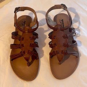 Brown strappy sandals
